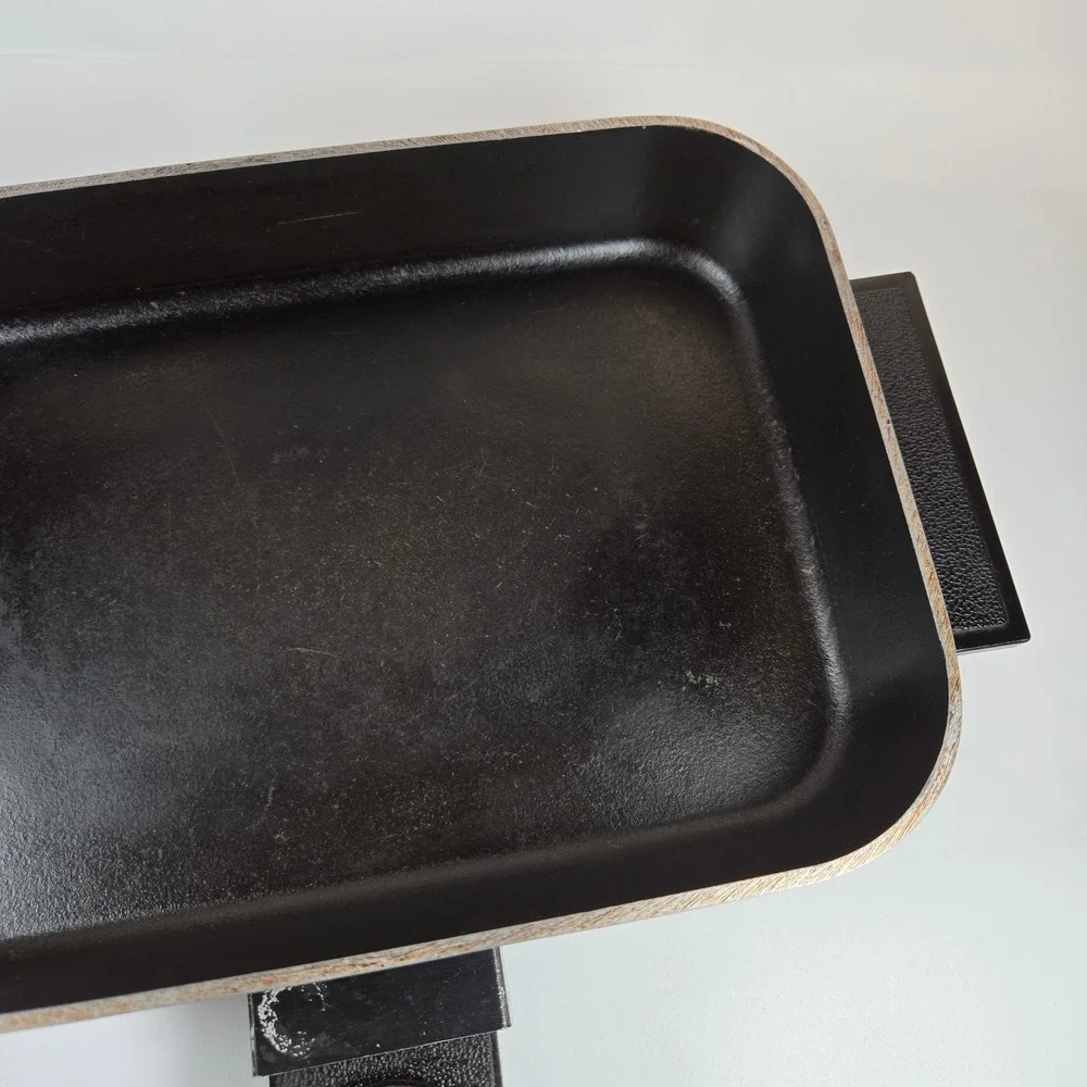 Vintage Presto WeeFry Electric Skillet 01/WFS1 Floral Glass Lid 650W USA Made